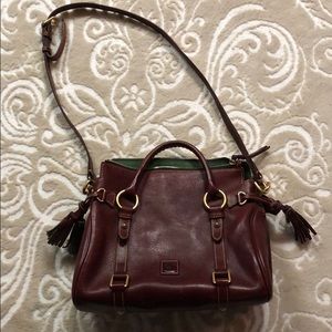 Dooney & Bourke small satchel deep garnet.....